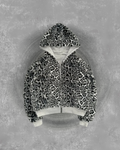 GREY/LEOPARD 2-SIDED ZIPPER