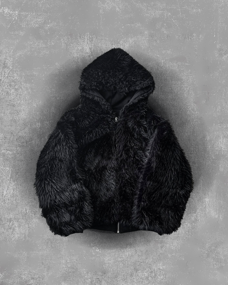 BLACK FUR JACKET