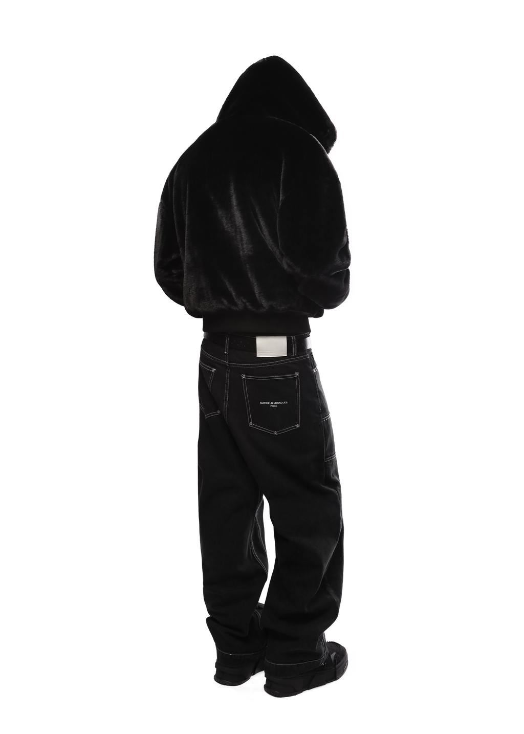 FUR/BLACK 2-SIDED ZIPPER