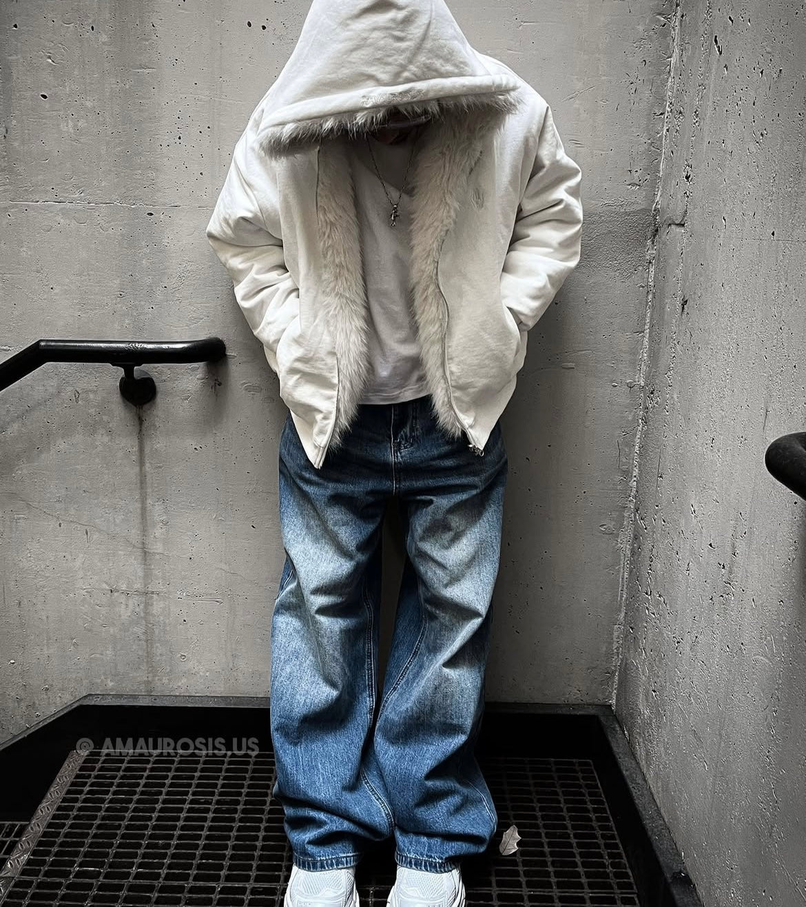 WHITE FUR JACKET UNISEX