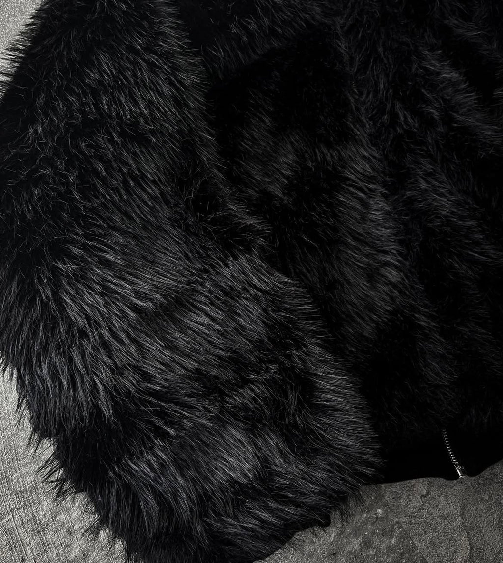 BLACK FUR JACKET