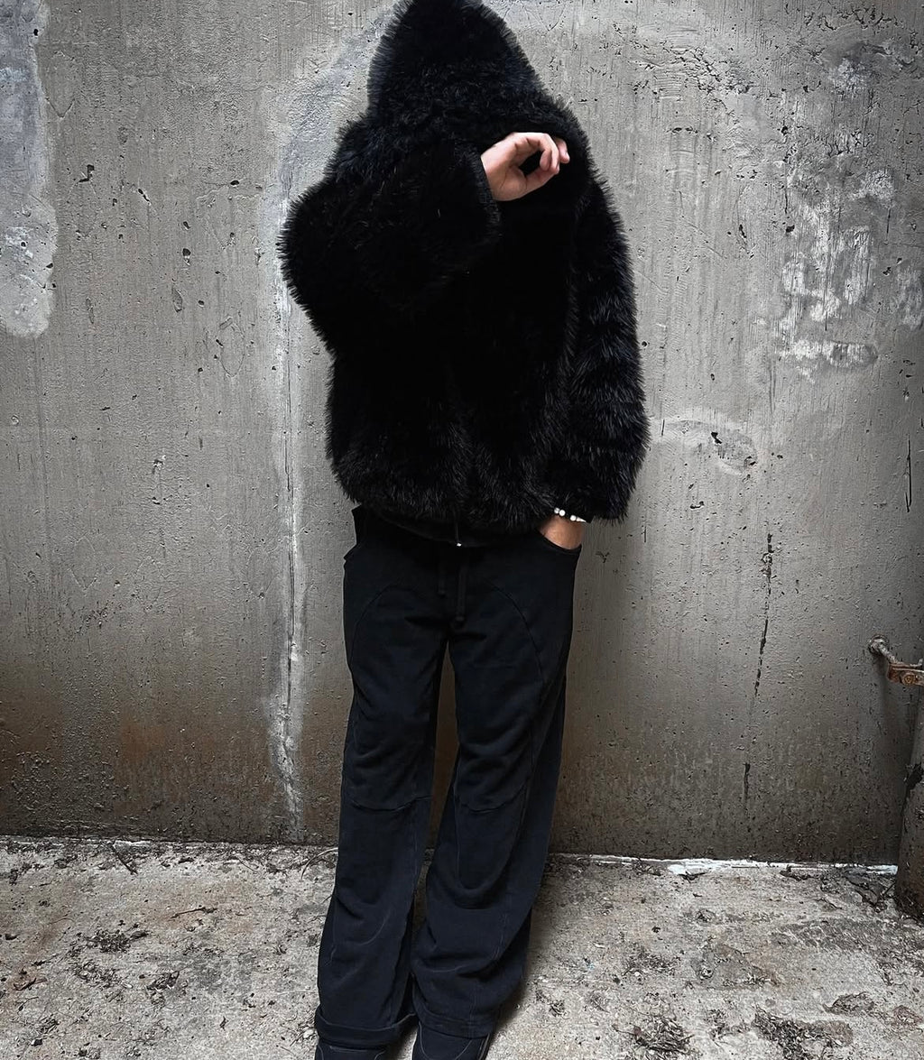 BLACK FUR JACKET